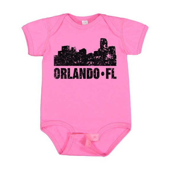 Inktastic Orlando Skyline with Grunge Boys or Girls Baby Bodysuit