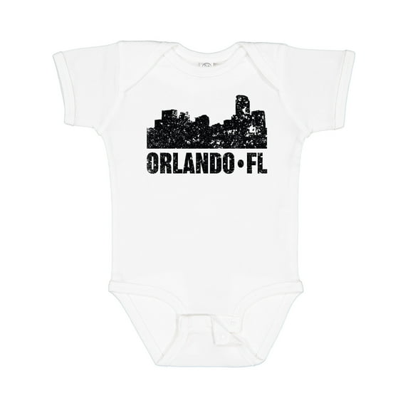 Inktastic Orlando Skyline with Grunge Boys or Girls Baby Bodysuit