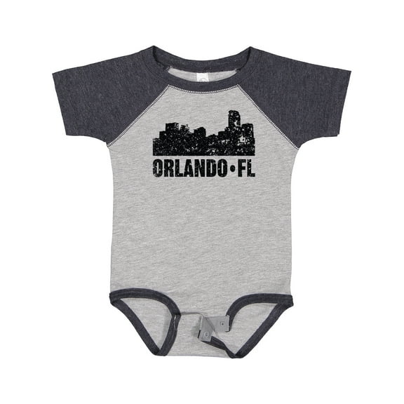Inktastic Orlando Skyline with Grunge Boys or Girls Baby Bodysuit