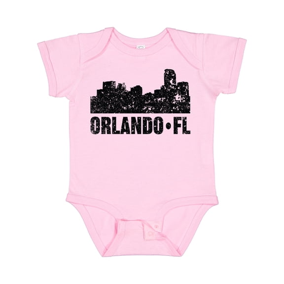 Inktastic Orlando Skyline with Grunge Boys or Girls Baby Bodysuit