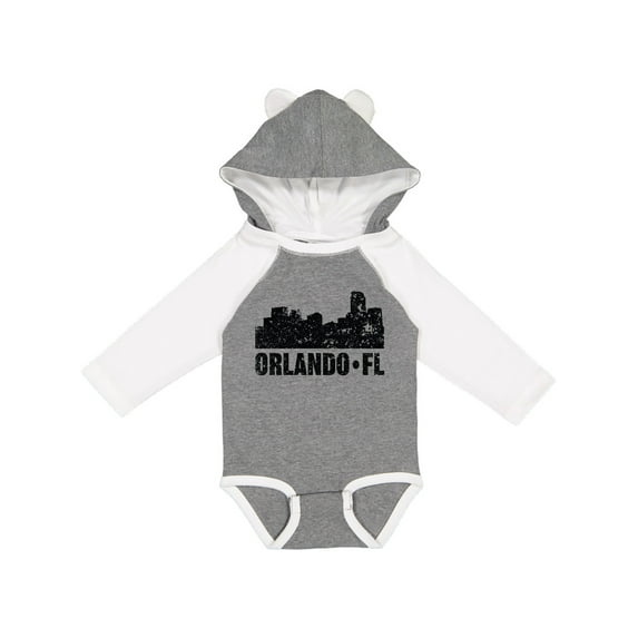 Inktastic Orlando Skyline with Grunge Boys or Girls Long Sleeve Baby Bodysuit