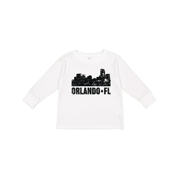 Inktastic Orlando Skyline with Grunge Boys or Girls Long Sleeve Toddler T-Shirt