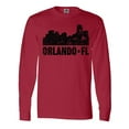 thumbnail image 1 of Inktastic Orlando Skyline with Grunge Long Sleeve T-Shirt, 1 of 5