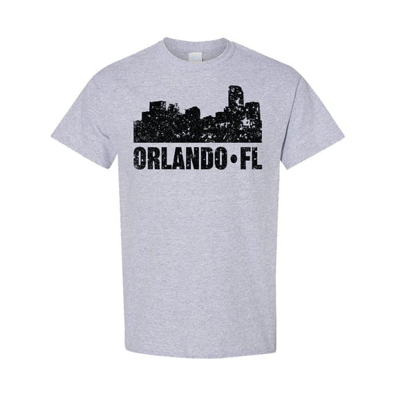 Inktastic Orlando Skyline with Grunge T-Shirt