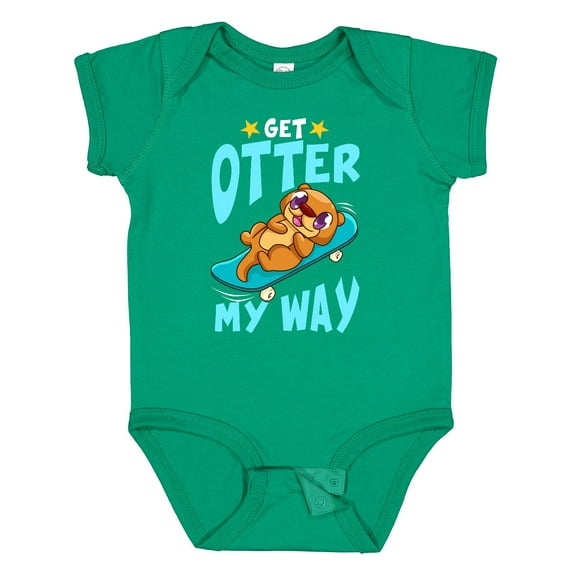 Inktastic Otter Cute Kids Skateboarding Boys or Girls Baby Bodysuit