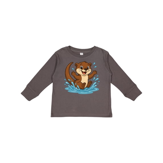 Inktastic Otter Lover Boys or Girls Long Sleeve Toddler T-Shirt