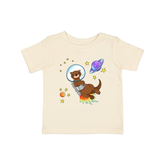 Inktastic Otter Space Cute Otter with Rocket Pack Boys or Girls Baby T-Shirt