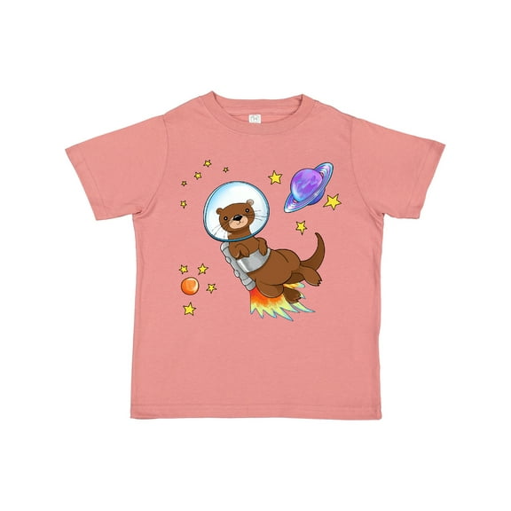 Inktastic Otter Space Cute Otter with Rocket Pack Boys or Girls Toddler T-Shirt