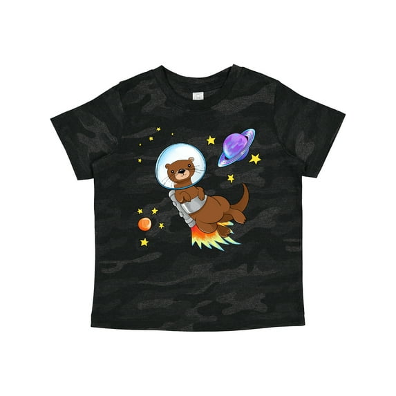 Inktastic Otter Space Cute Otter with Rocket Pack Boys or Girls Toddler T-Shirt