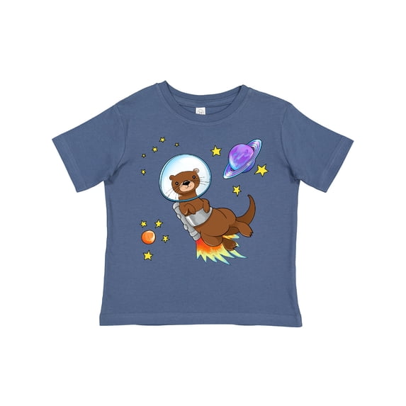 Inktastic Otter Space Cute Otter with Rocket Pack Boys or Girls Toddler T-Shirt