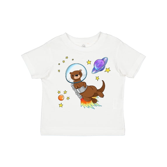 Inktastic Otter Space Cute Otter with Rocket Pack Boys or Girls Toddler T-Shirt