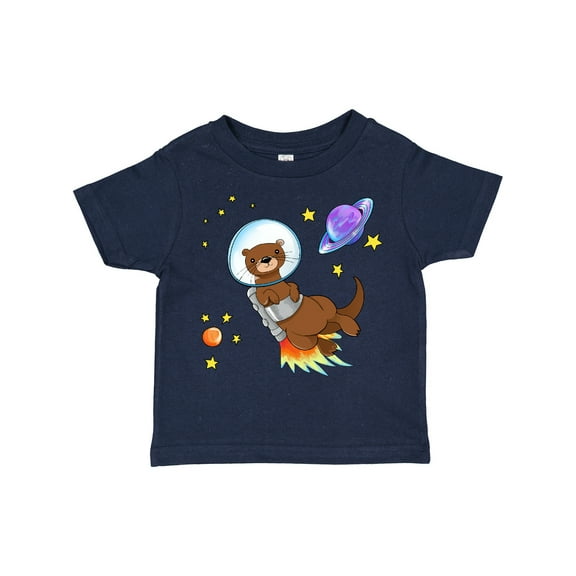 Inktastic Otter Space Cute Otter with Rocket Pack Boys or Girls Toddler T-Shirt