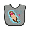 thumbnail image 1 of Inktastic Otter-ly in Love-otter with Heart Boys or Girls Baby Bib, 1 of 4