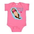 thumbnail image 1 of Inktastic Otter-ly in Love-otter with Heart Boys or Girls Baby Bodysuit, 1 of 5