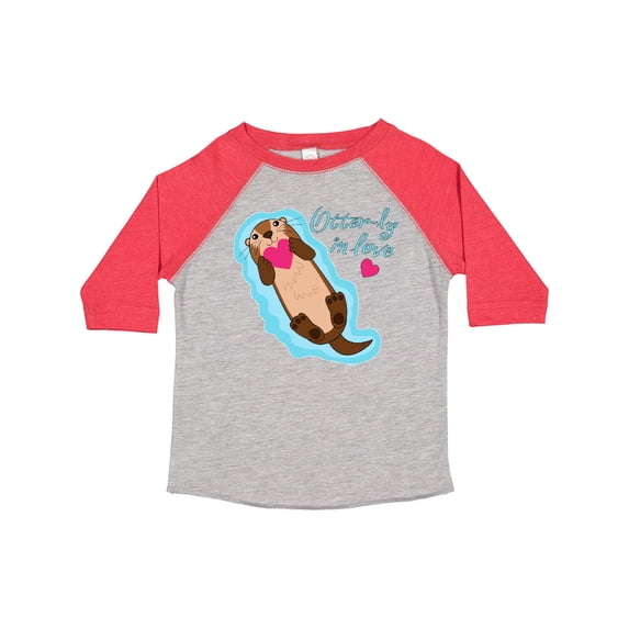 Inktastic Otter-ly in Love-otter with Heart Boys or Girls Toddler T-Shirt