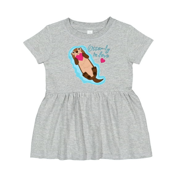 Inktastic Otter-ly in Love-otter with Heart Girls Baby Dress