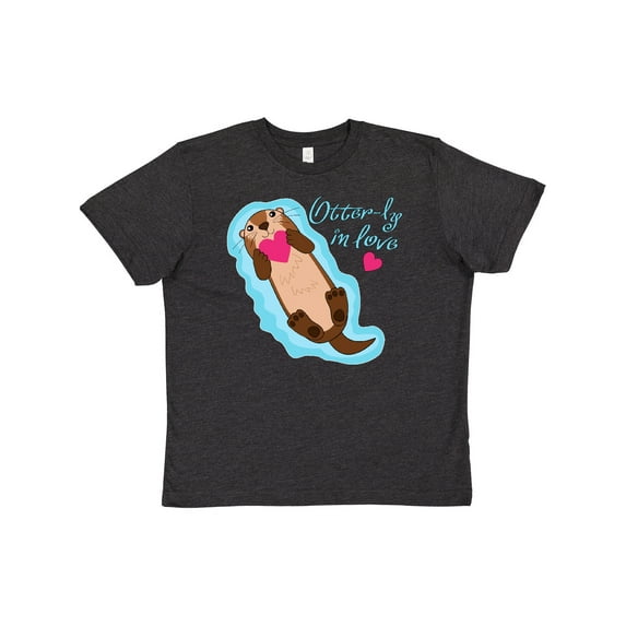 Inktastic Otter-ly in Love-otter with Heart Youth T-Shirt