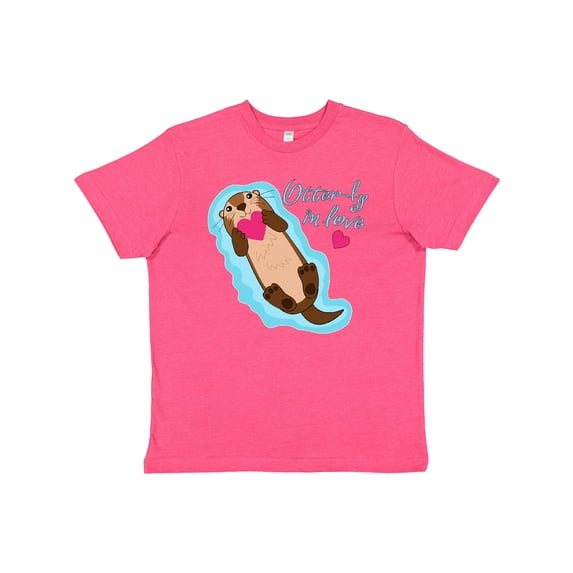 Inktastic Otter-ly in Love-otter with Heart Youth T-Shirt