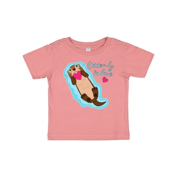 Inktastic Otter-ly in Love-otter with Heart Boys or Girls Baby T-Shirt