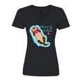thumbnail image 1 of Inktastic Otter-ly in Love-otter with heart Women's V-Neck T-Shirt, 1 of 5