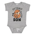 thumbnail image 1 of Inktastic Otterly Amazing Son with Mother and Child Otter Boys Baby Bodysuit, 1 of 5