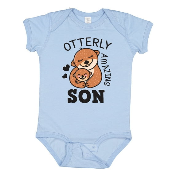 Inktastic Otterly Amazing Son with Mother and Child Otter Boys Baby Bodysuit