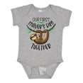 thumbnail image 1 of Inktastic Our 1st Mother's Day Together Cute Mom and Baby Sloth Boys or Girls Baby Bodysuit, 1 of 5
