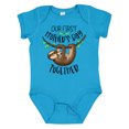 thumbnail image 1 of Inktastic Our 1st Mother's Day Together Cute Mom and Baby Sloth Boys or Girls Baby Bodysuit, 1 of 5
