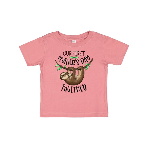 Inktastic Our 1st Mother's Day Together Cute Mom and Baby Sloth Boys or Girls Baby T-Shirt