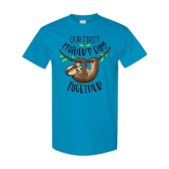 Inktastic Our 1st Mother's Day Together Cute Mom and Baby Sloth T-Shirt