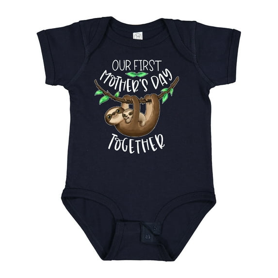Inktastic Our 1st Mothers Day Together Cute Mom and Baby Sloth Boys or Girls Baby Bodysuit