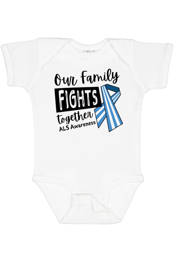 Our Family Fights Together ALS Awareness Boys or Girls Baby Bodysuit