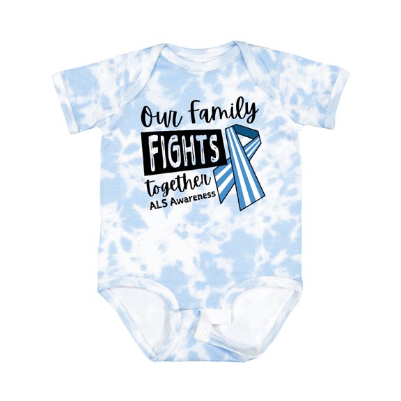 Inktastic Our Family Fights Together ALS Awareness Boys or Girls Baby Bodysuit