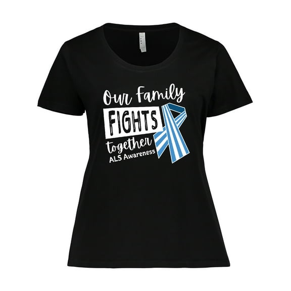 Inktastic Our Family Fights Together ALS Awareness Women's Plus Size T-Shirt