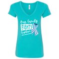 thumbnail image 1 of Inktastic Our Family Fights Together ALS Awareness Women's V-Neck T-Shirt, 1 of 5