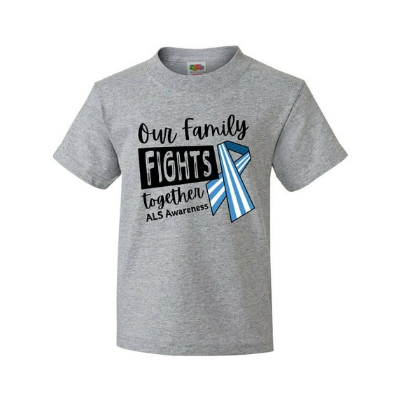 Inktastic Our Family Fights Together ALS Awareness Youth T-Shirt