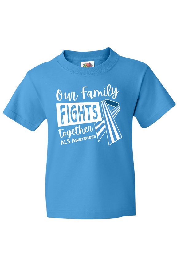 Our Family Fights Together Als Awareness Youth T-Shirt