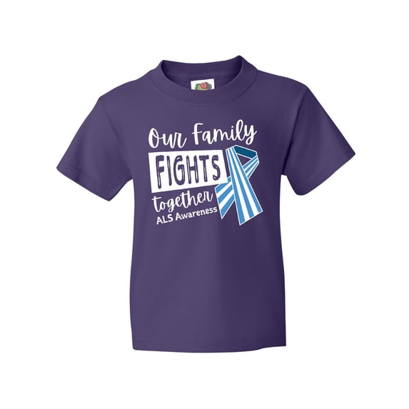 Inktastic Our Family Fights Together Als Awareness Youth T-Shirt