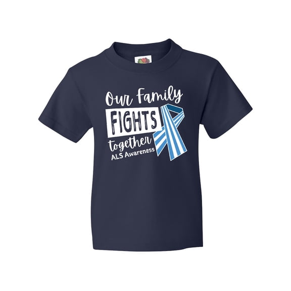 Inktastic Our Family Fights Together Als Awareness Youth T-Shirt