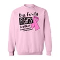 thumbnail image 1 of Inktastic Our Family Fights Together Breast Cancer Awareness Adult Sweatshirt, 1 of 4