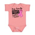 thumbnail image 1 of Inktastic Our Family Fights Together Breast Cancer Awareness Boys or Girls Baby Bodysuit, 1 of 5