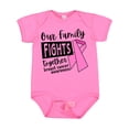 thumbnail image 1 of Inktastic Our Family Fights Together Breast Cancer Awareness Boys or Girls Baby Bodysuit, 1 of 5