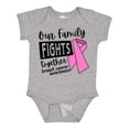 thumbnail image 1 of Inktastic Our Family Fights Together Breast Cancer Awareness Boys or Girls Baby Bodysuit, 1 of 5