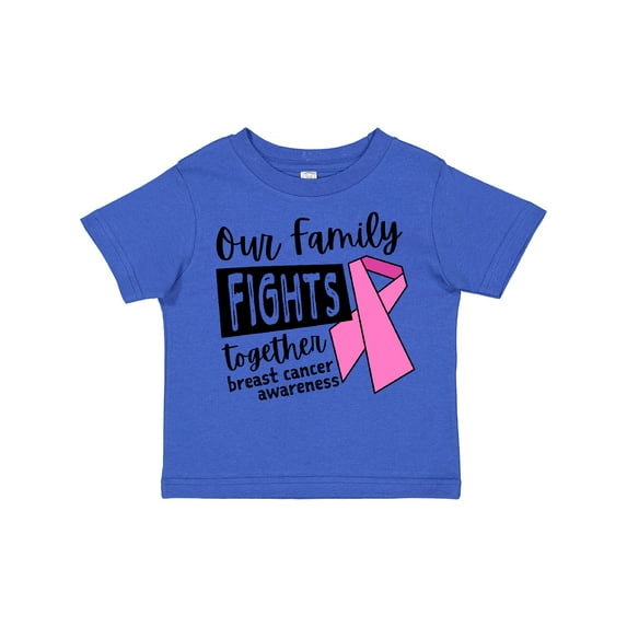 Inktastic Our Family Fights Together Breast Cancer Awareness Boys or Girls Toddler T-Shirt