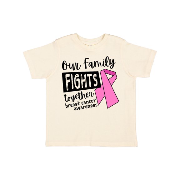 Inktastic Our Family Fights Together Breast Cancer Awareness Boys or Girls Toddler T-Shirt