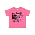 thumbnail image 1 of Inktastic Our Family Fights Together Breast Cancer Awareness Boys or Girls Toddler T-Shirt, 1 of 5