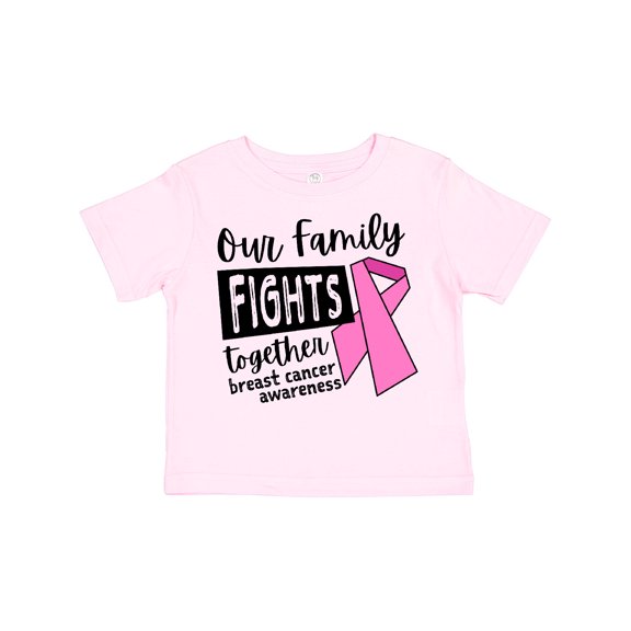 Inktastic Our Family Fights Together Breast Cancer Awareness Boys or Girls Toddler T-Shirt