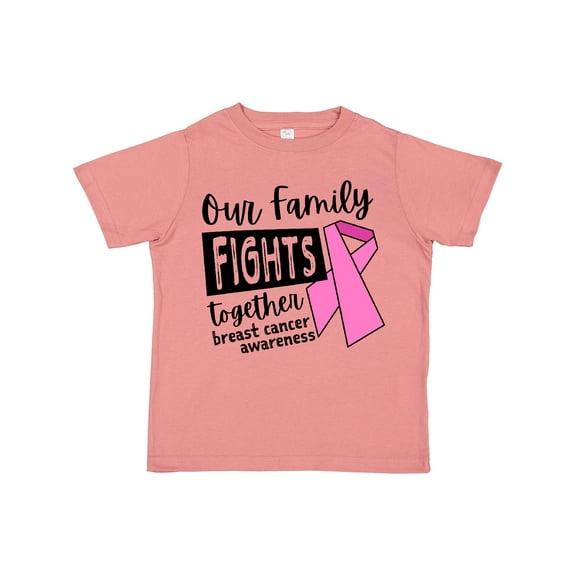 Inktastic Our Family Fights Together Breast Cancer Awareness Boys or Girls Toddler T-Shirt