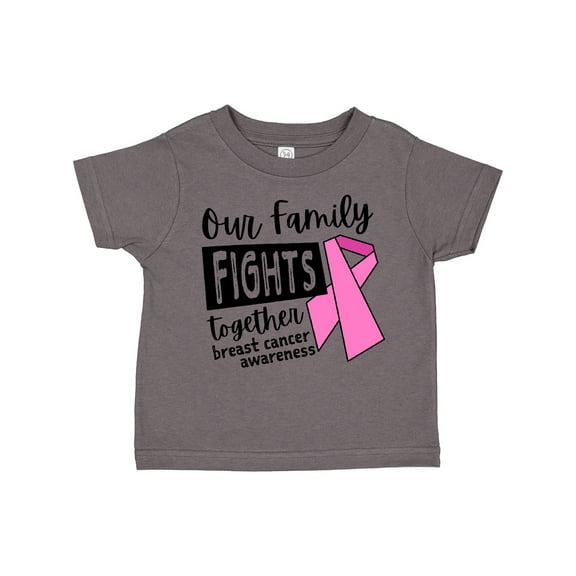Inktastic Our Family Fights Together Breast Cancer Awareness Boys or Girls Toddler T-Shirt