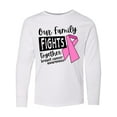 thumbnail image 1 of Inktastic Our Family Fights Together Breast Cancer Awareness Long Sleeve Youth T-Shirt, 1 of 5